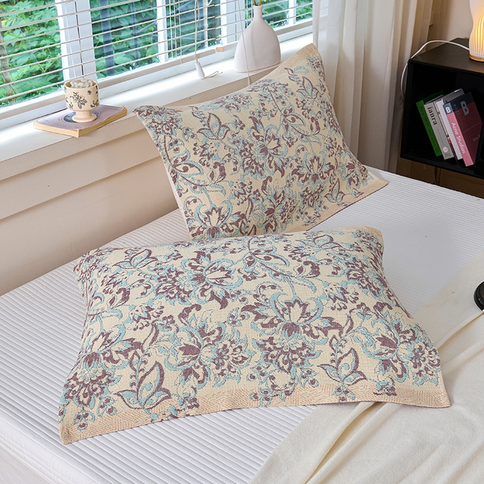 91家纺网 家纺一手货源 找家纺 棠薇家纺 2025新款纯棉枕巾一对装男生100全棉枕头巾防头油轻奢高级感棉麻手感 印象之美