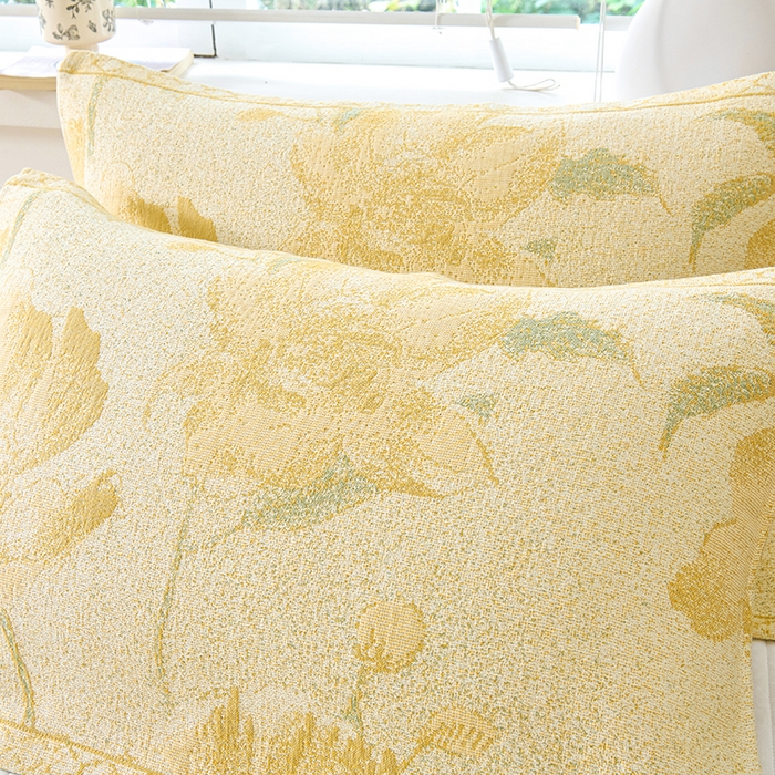 91家纺网 家纺一手货源 找家纺 棠薇家纺 2025新款纯棉枕巾一对装男生100全棉枕头巾防头油轻奢高级感棉麻手感 郁金香