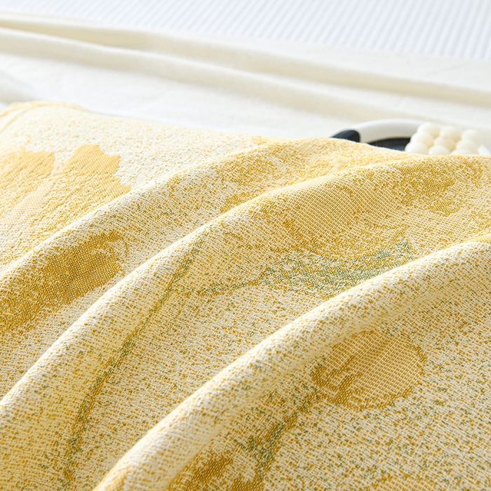 91家纺网 家纺一手货源 找家纺 棠薇家纺 2025新款纯棉枕巾一对装男生100全棉枕头巾防头油轻奢高级感棉麻手感 郁金香