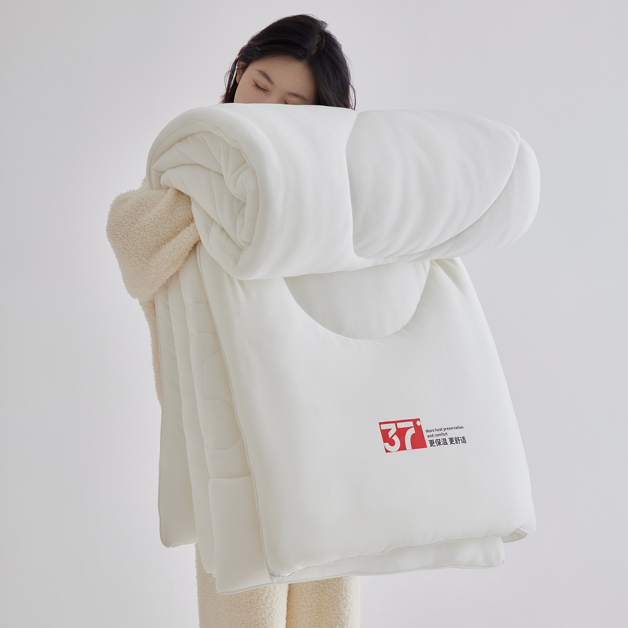 91家纺网 家纺一手货源 找家纺 （总）安莱生活 2025新款婚庆100S长绒棉纯棉四件套-金玉满堂