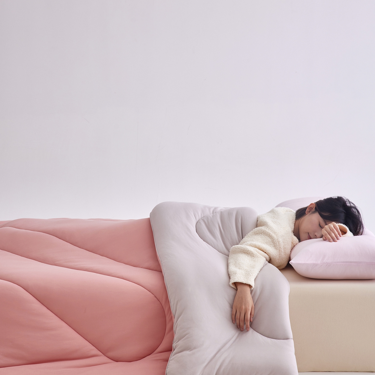 91家纺网 家纺一手货源 找家纺 安莱生活 2025新品37度恒温被被子被芯-风格二 恒温被-豆沙