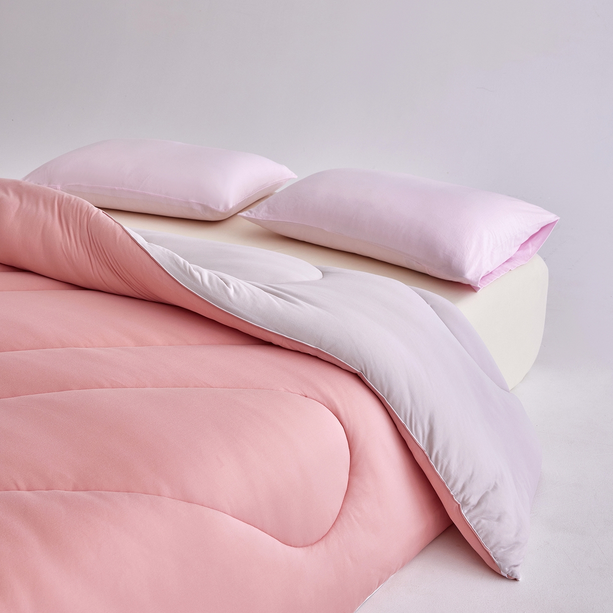 91家纺网 家纺一手货源 找家纺 安莱生活 2025新品37度恒温被被子被芯-风格二 恒温被-豆沙