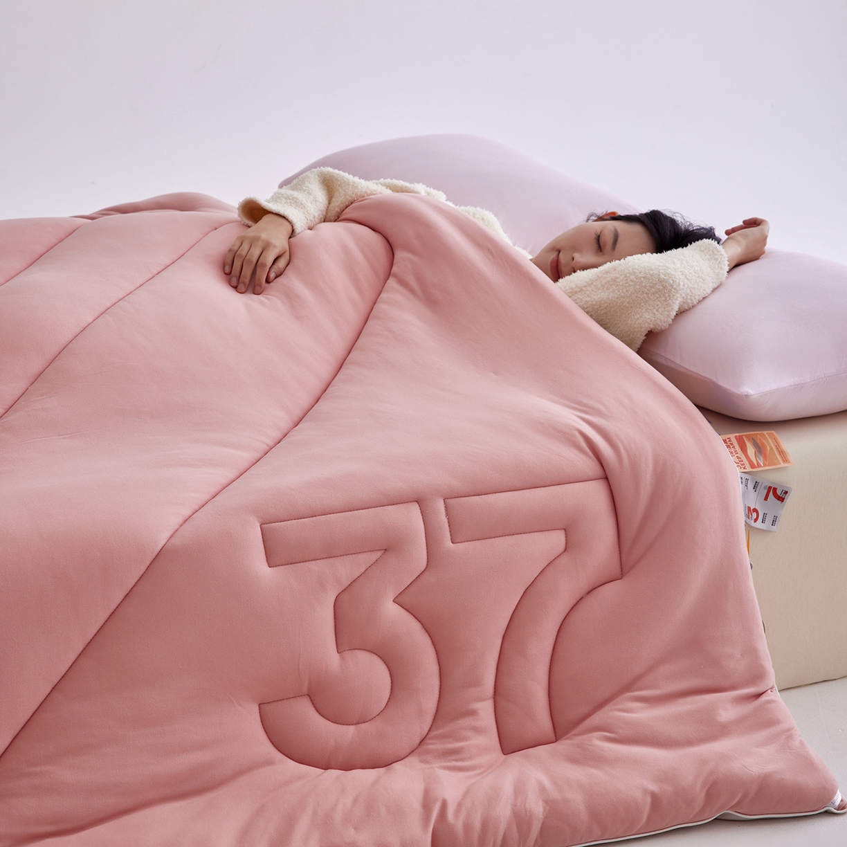 91家纺网 家纺一手货源 找家纺 安莱生活 2025新品37度恒温被被子被芯-风格二 恒温被-豆沙