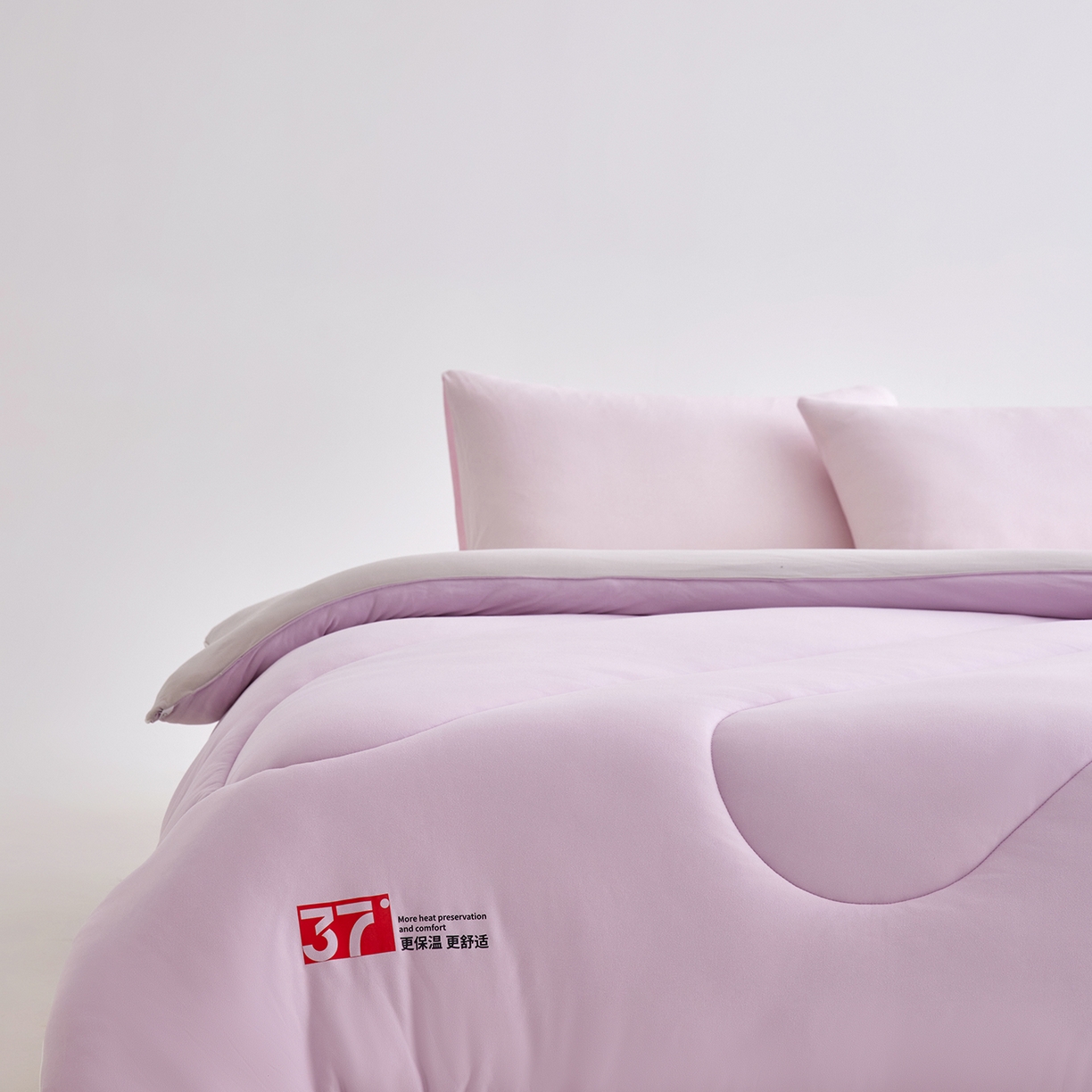 91家纺网 家纺一手货源 找家纺 安莱生活 2025新品37度恒温被被子被芯-风格二 恒温被-紫
