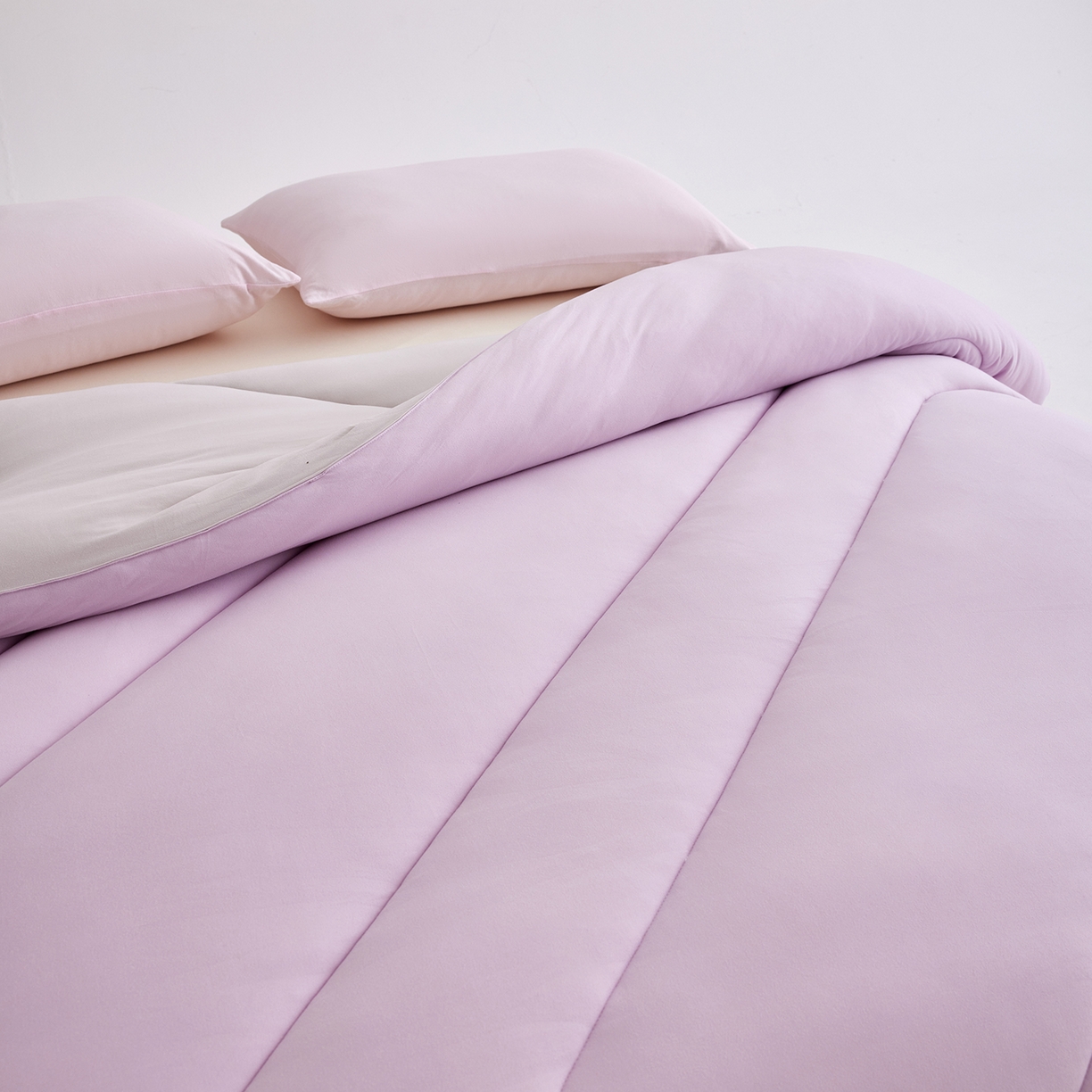 91家纺网 家纺一手货源 找家纺 安莱生活 2025新品37度恒温被被子被芯-风格二 恒温被-紫