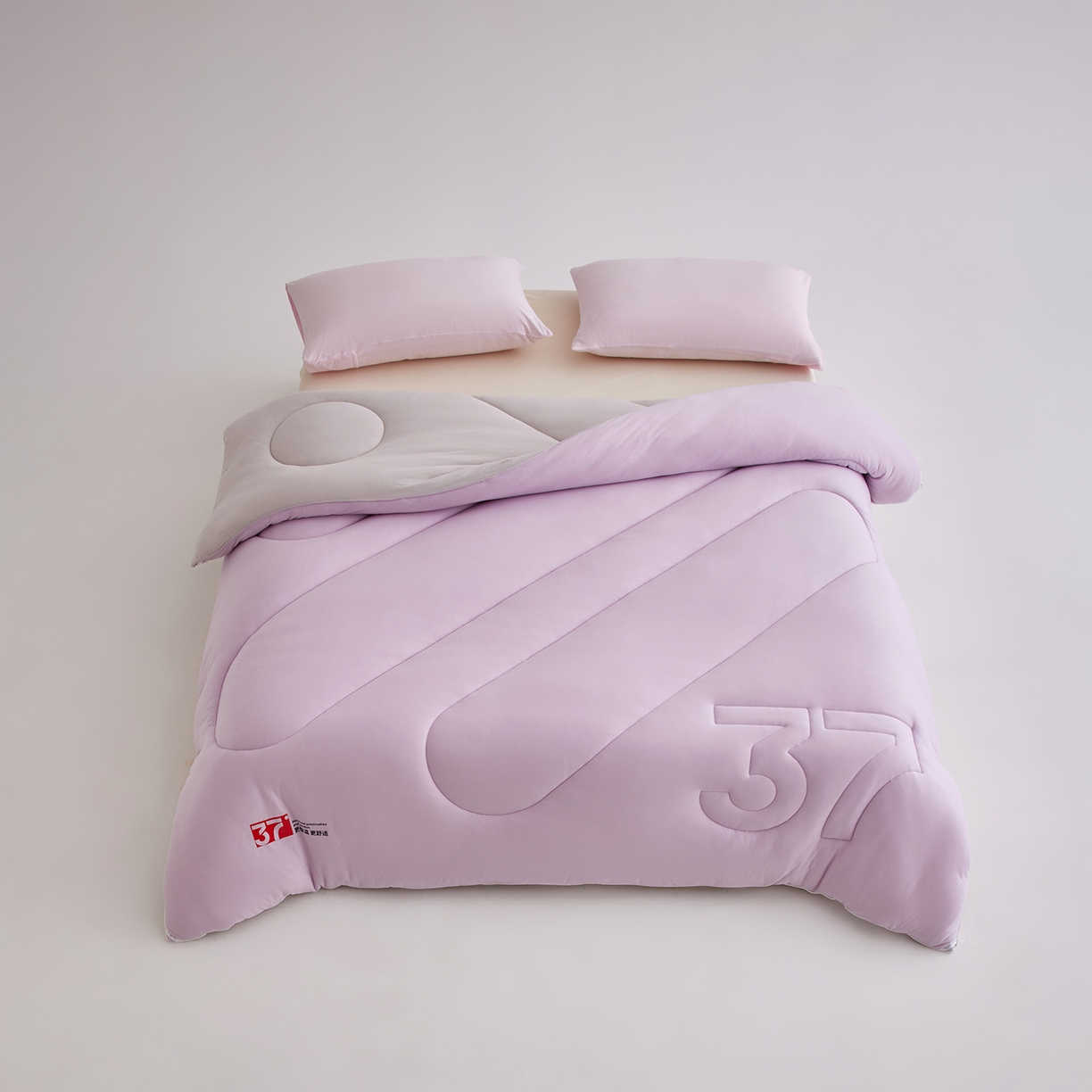 91家纺网 家纺一手货源 找家纺 安莱生活 2025新品37度恒温被被子被芯-风格二 恒温被-紫