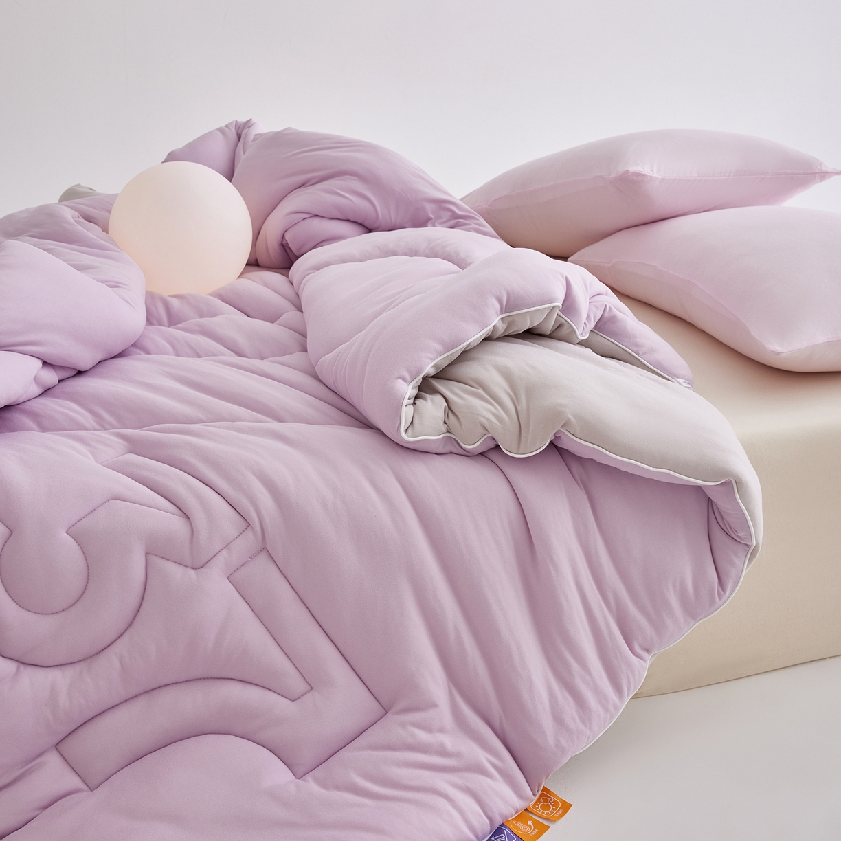 91家纺网 家纺一手货源 找家纺 安莱生活 2025新品37度恒温被被子被芯-风格二 恒温被-紫