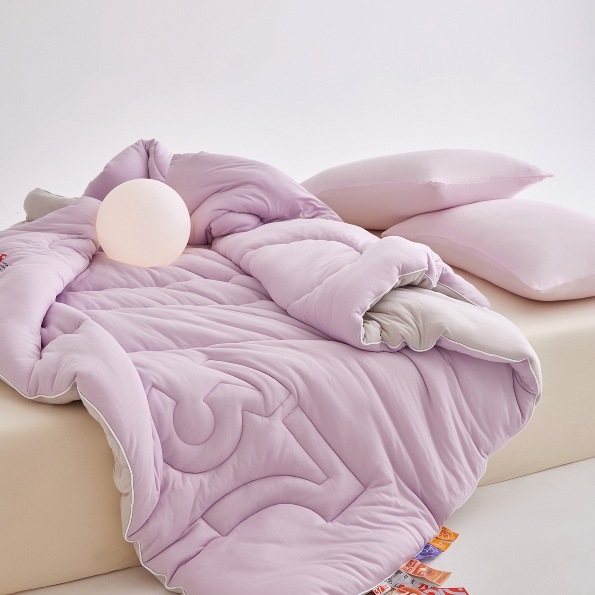 91家纺网 家纺一手货源 找家纺 安莱生活 2025新品37度恒温被被子被芯-风格二 恒温被-紫
