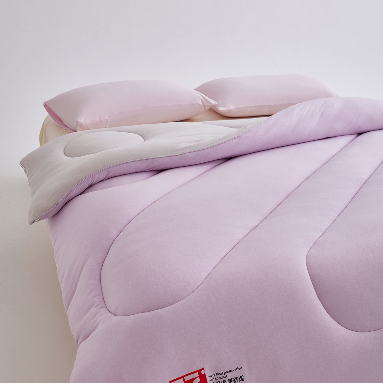 91家纺网 家纺一手货源 找家纺 安莱生活 2025新品37度恒温被被子被芯-风格二 恒温被-紫