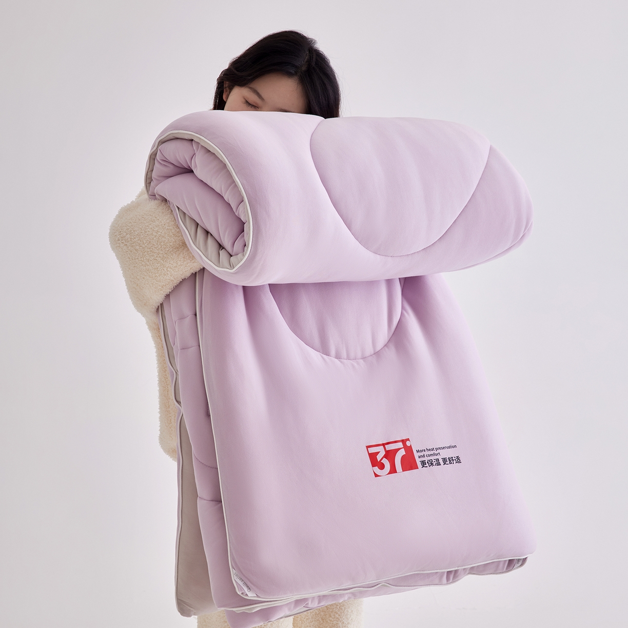 安莱生活 2025新品37度恒温被被子被芯-风格二 恒温被-紫