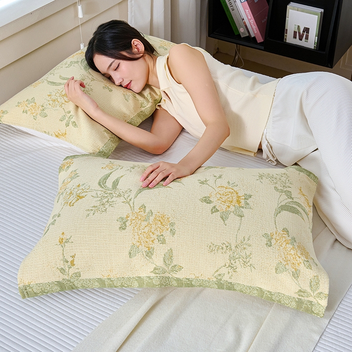 91家纺网 家纺一手货源 找家纺 （总）棠薇家纺 2025新款纯棉枕巾一对装男生100全棉枕头巾防头油轻奢高级感棉麻手感