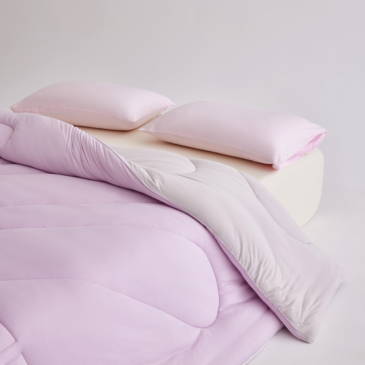 91家纺网 家纺一手货源 找家纺 安莱生活 2025新品37度恒温被被子被芯-风格二 恒温被-紫