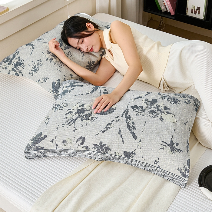 91家纺网 家纺一手货源 找家纺 （总）棠薇家纺 2025新款纯棉枕巾一对装男生100全棉枕头巾防头油轻奢高级感棉麻手感