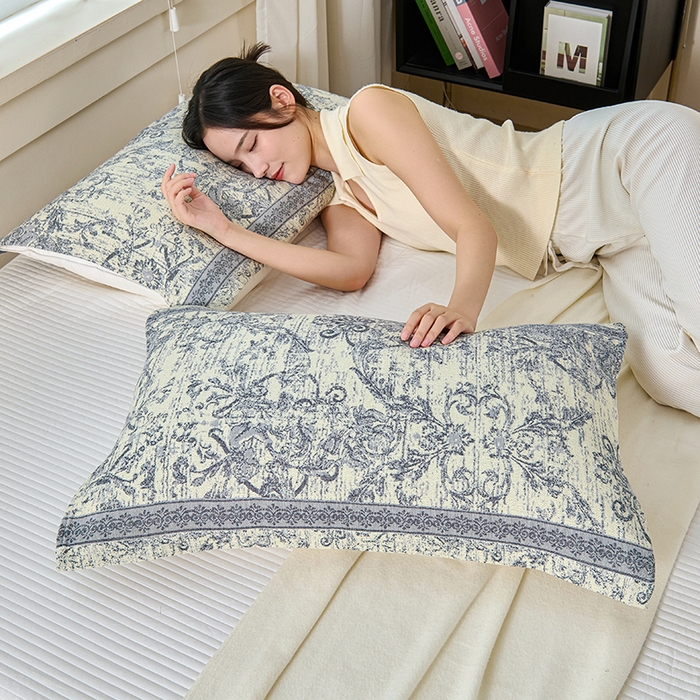 91家纺网 家纺一手货源 找家纺 （总）棠薇家纺 2025新款纯棉枕巾一对装男生100全棉枕头巾防头油轻奢高级感棉麻手感