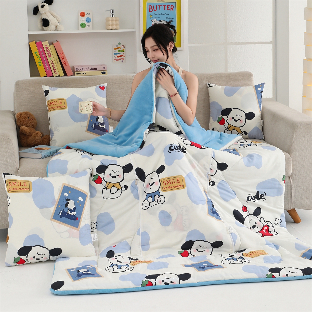 91家纺网 家纺一手货源 找家纺 （总）照世家纺 2025新款棉加绒抱枕被（控价低于零售价的链接 一经发现直接投诉下架 感谢大家的支持 控价是优惠券后不能低于40的68 45的99 50的139）