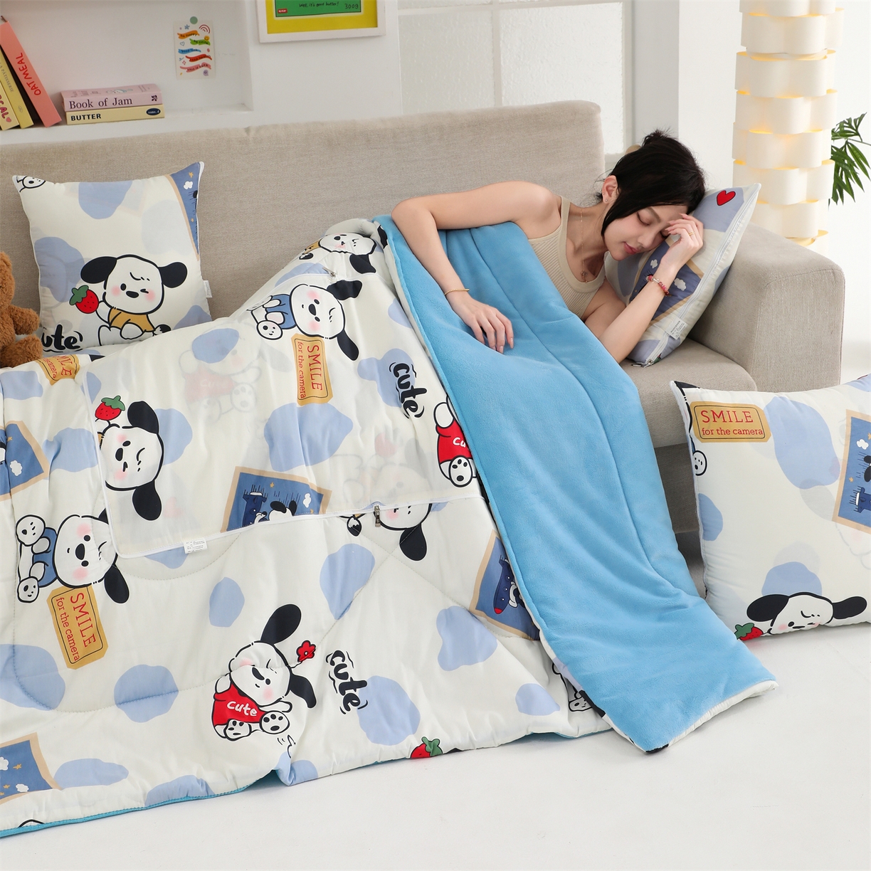 91家纺网 家纺一手货源 找家纺 照世家纺 2025新款棉加绒抱枕被（控价低于零售价的链接 一经发现直接投诉下架 感谢大家的支持 控价是优惠券后不能低于40的68 45的99 50的139） 奥利夹心