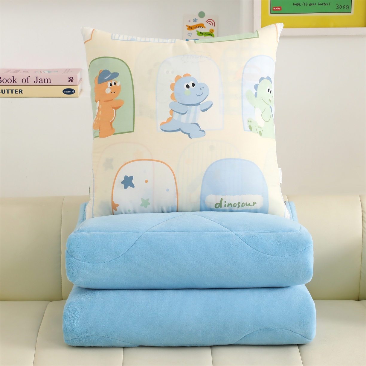 照世家纺 2025新款棉加绒抱枕被（控价低于零售价的链接 一经发现直接投诉下架 感谢大家的支持 控价是优惠券后不能低于40的68 45的99 50的139） 童龙记