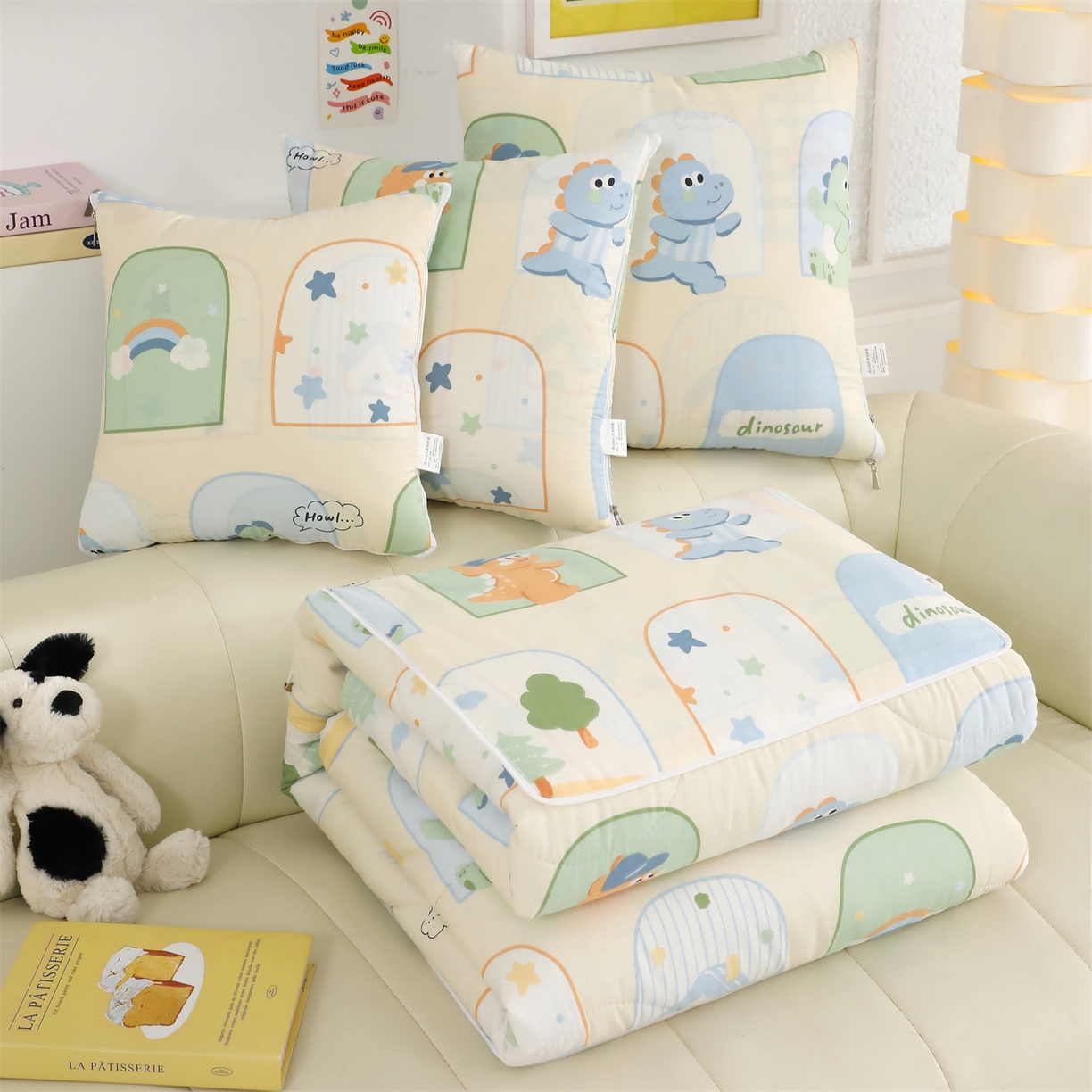 91家纺网 家纺一手货源 找家纺 照世家纺 2025新款棉加绒抱枕被（控价低于零售价的链接 一经发现直接投诉下架 感谢大家的支持 控价是优惠券后不能低于40的68 45的99 50的139） 童龙记