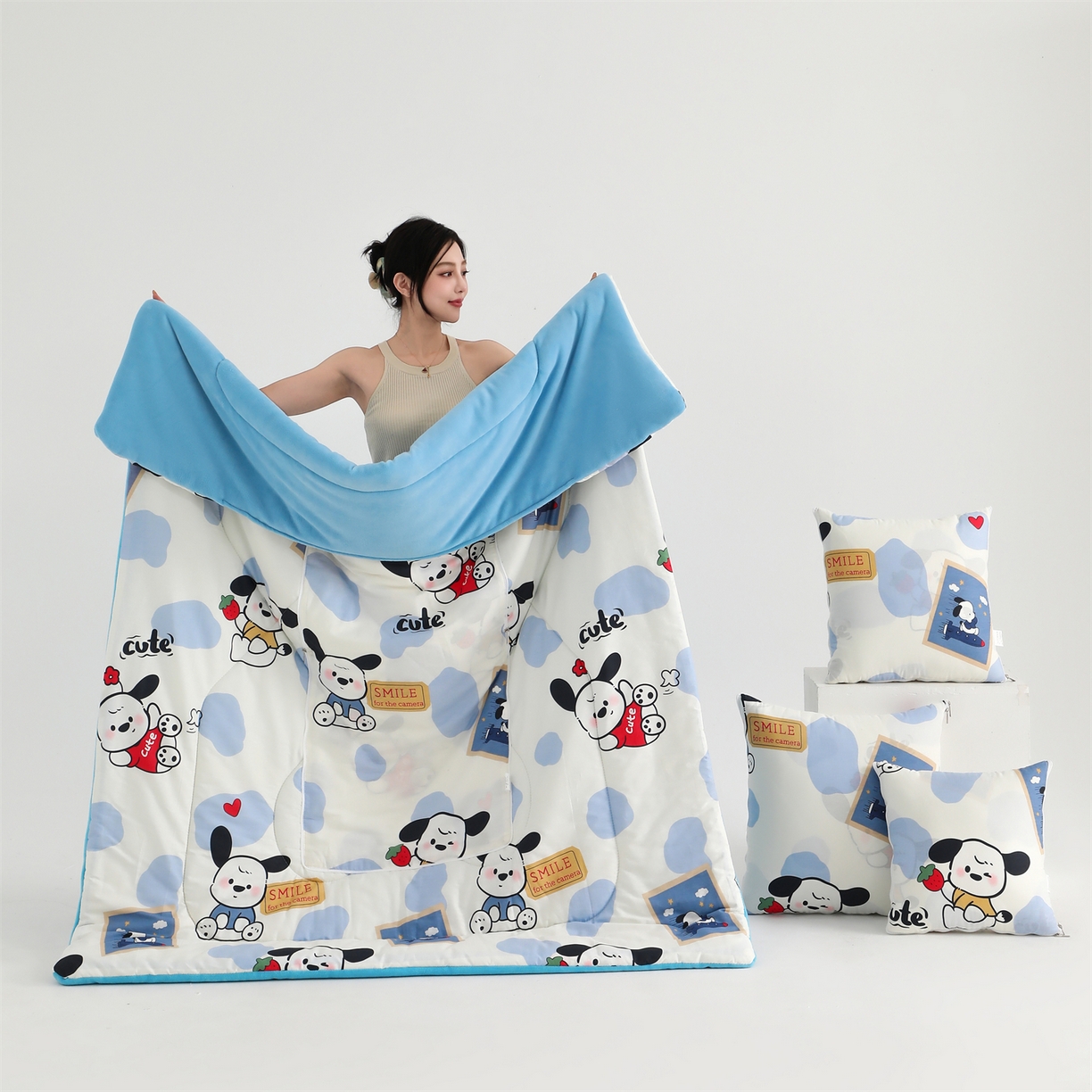 91家纺网 家纺一手货源 找家纺 照世家纺 2025新款棉加绒抱枕被（控价低于零售价的链接 一经发现直接投诉下架 感谢大家的支持 控价是优惠券后不能低于40的68 45的99 50的139） 奥利夹心