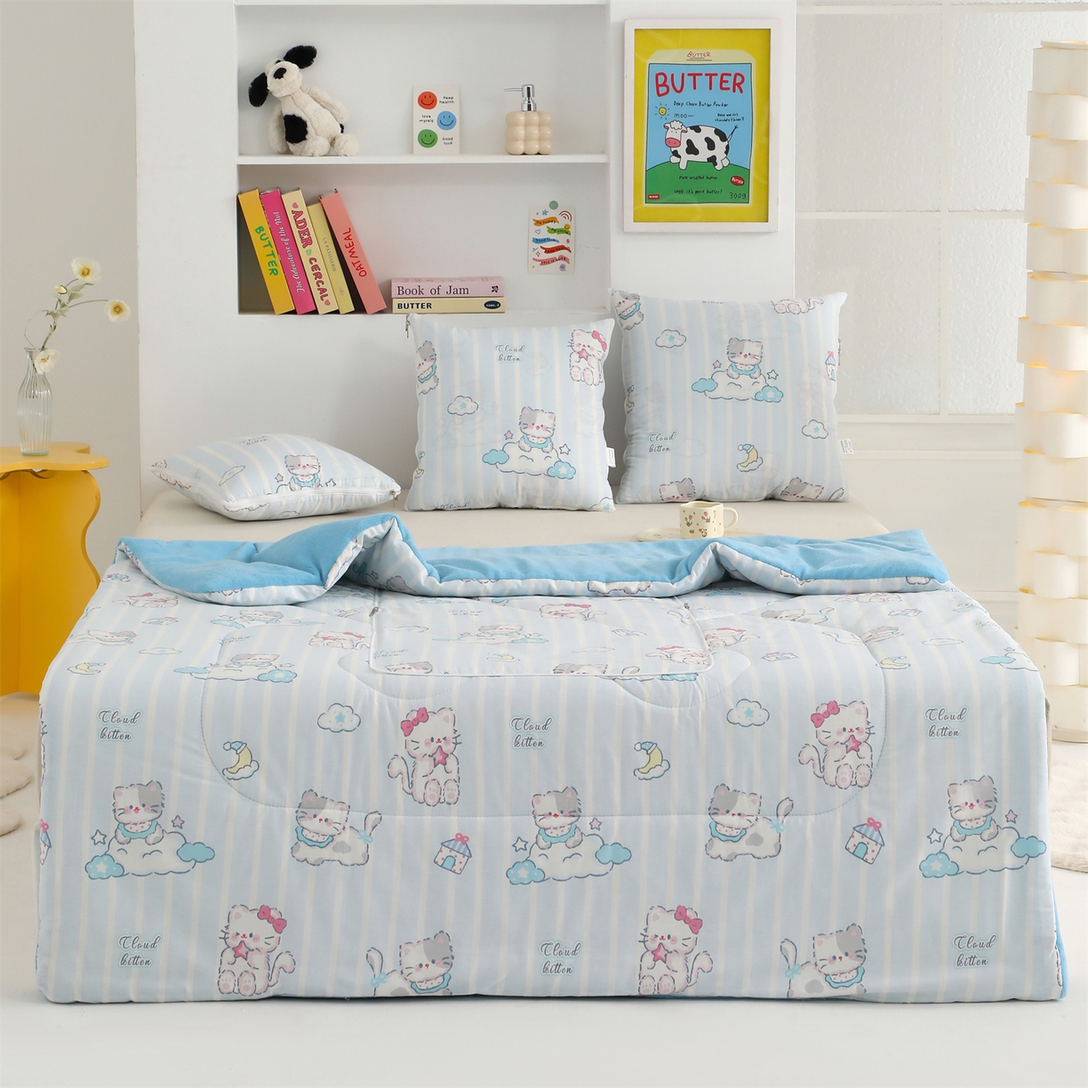 91家纺网 家纺一手货源 找家纺 照世家纺 2025新款棉加绒抱枕被（控价低于零售价的链接 一经发现直接投诉下架 感谢大家的支持 控价是优惠券后不能低于40的68 45的99 50的139） 喵咕酱