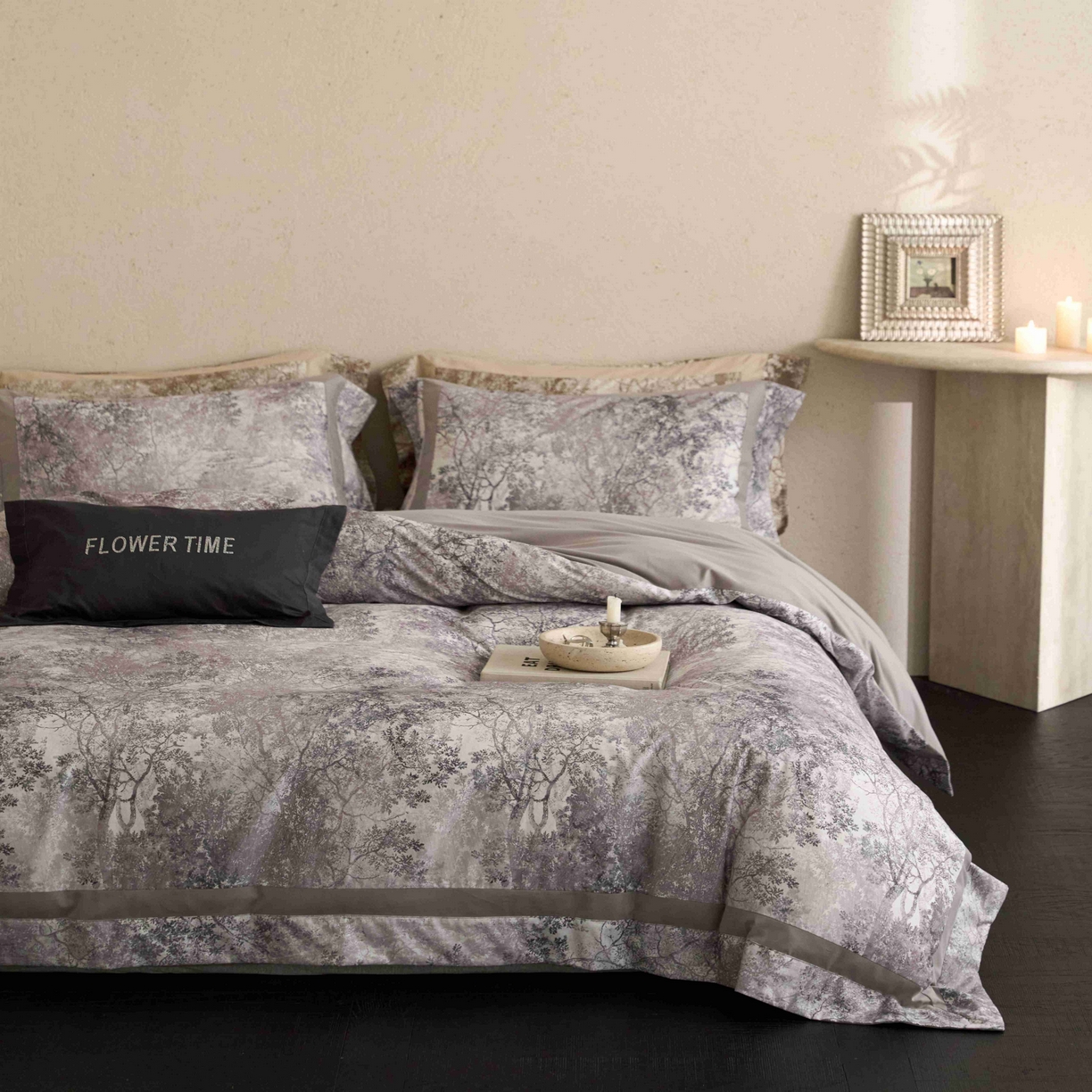 91家纺网 家纺一手货源 找家纺 （总）花时间 2025新款全棉纯棉超柔磨毛四件套-挪威森林