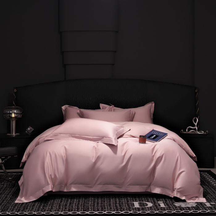 91家纺网 家纺一手货源 找家纺 （总）女子家纺 2025新款纯色长绒棉全棉纯棉轻奢四件套- 克里斯