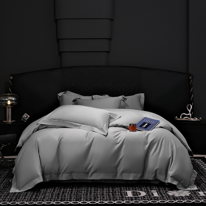 91家纺网 家纺一手货源 找家纺 （总）女子家纺 2025新款纯色长绒棉全棉纯棉轻奢四件套- 克里斯