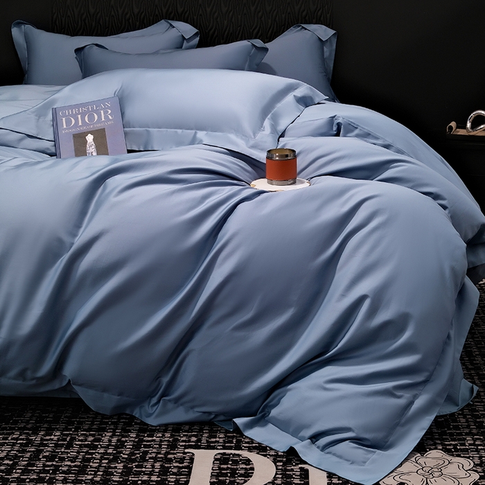 91家纺网 家纺一手货源 找家纺 （总）女子家纺 2025新款纯色长绒棉全棉纯棉轻奢四件套- 克里斯