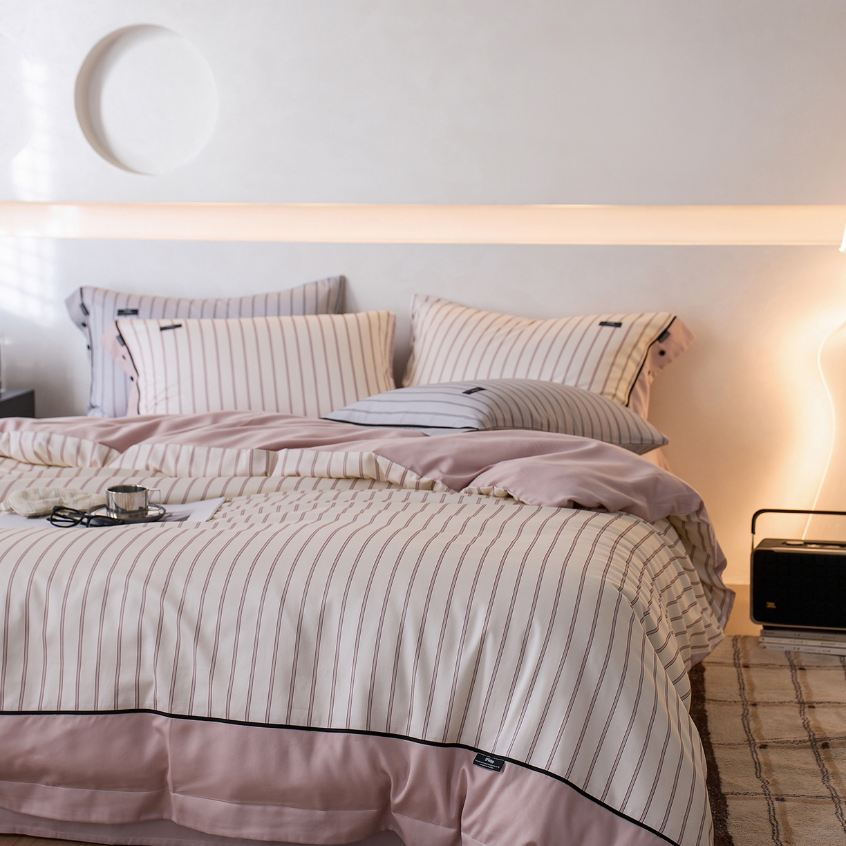 91家纺网 家纺一手货源 找家纺 安莱生活 2025新品天丝棉磨毛四件套-温煦系列 温煦-紫