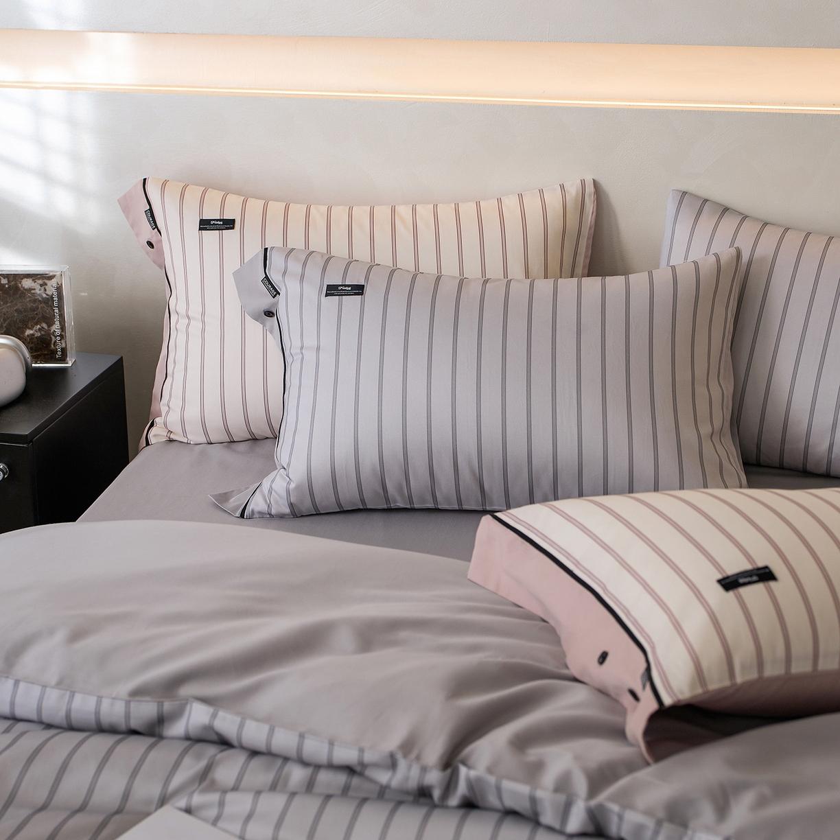 91家纺网 家纺一手货源 找家纺 安莱生活 2025新品天丝棉磨毛四件套-温煦系列 温煦-灰