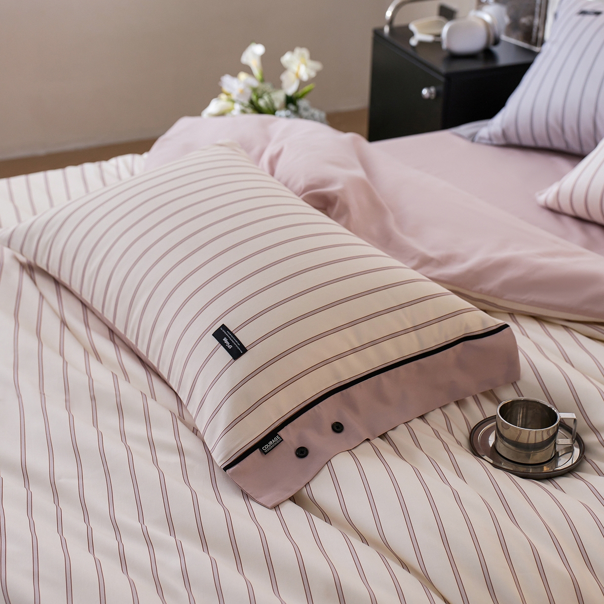 91家纺网 家纺一手货源 找家纺 安莱生活 2025新品天丝棉磨毛四件套-温煦系列 温煦-紫