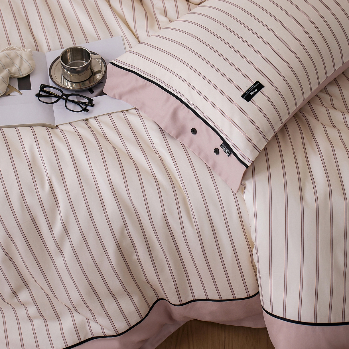 91家纺网 家纺一手货源 找家纺 安莱生活 2025新品天丝棉磨毛四件套-温煦系列 温煦-紫