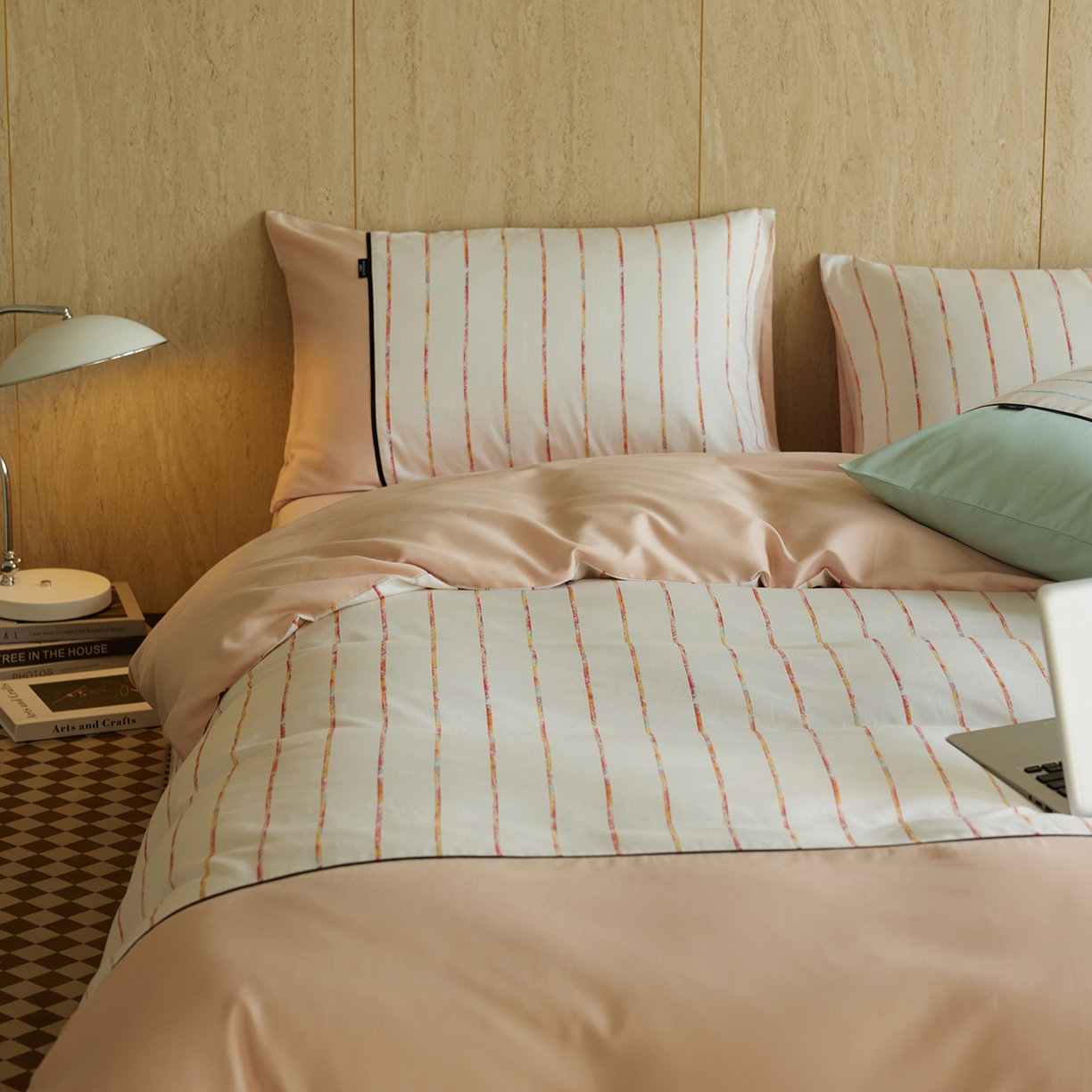 91家纺网 家纺一手货源 找家纺 （总）安莱生活 2025新品天丝棉磨毛四件套-暖漾系列（风格二）