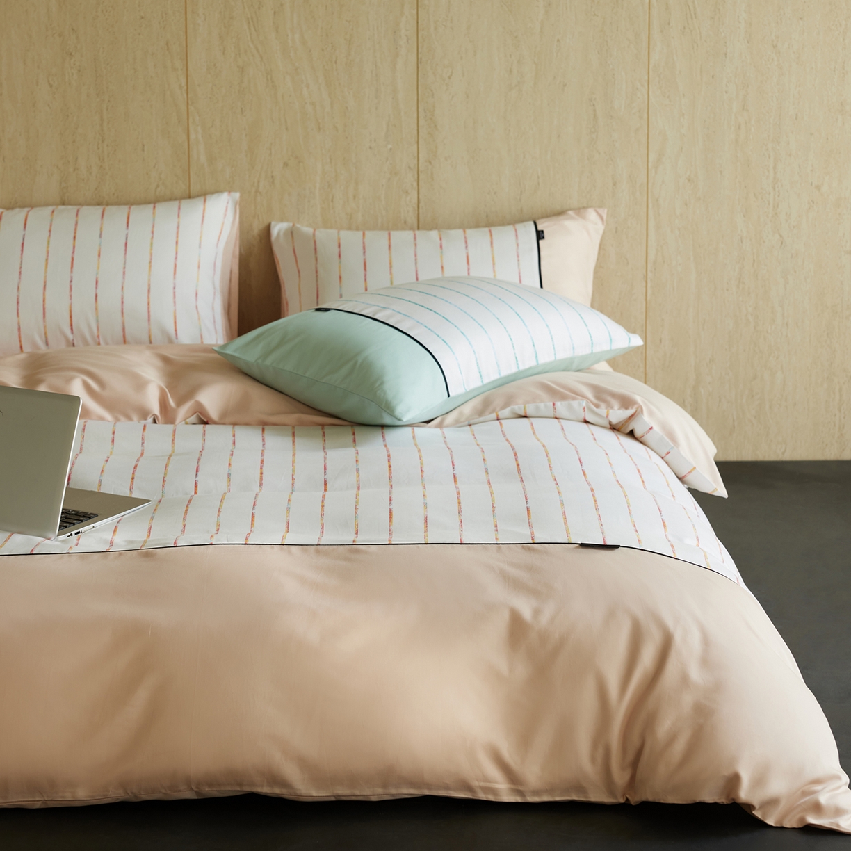 91家纺网 家纺一手货源 找家纺 （总）安莱生活 2025新品天丝棉磨毛四件套-暖漾系列（风格二）