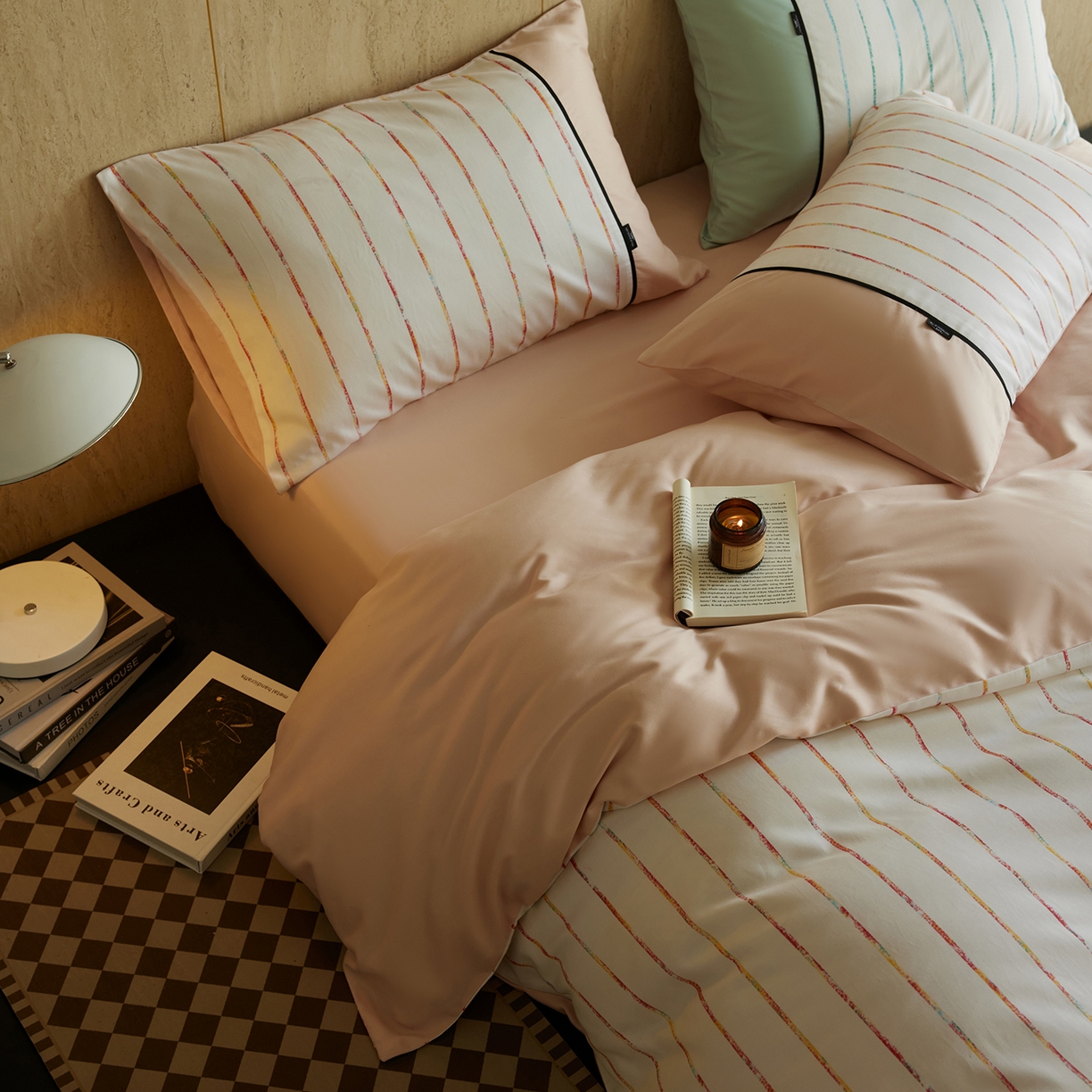 91家纺网 家纺一手货源 找家纺 （总）安莱生活 2025新品天丝棉磨毛四件套-暖漾系列（风格二）