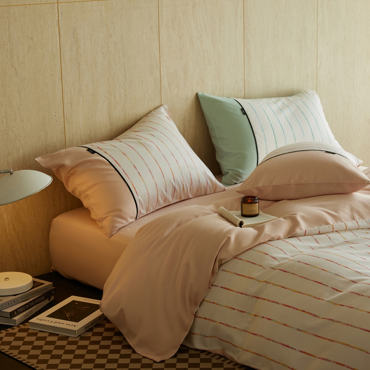 91家纺网 家纺一手货源 找家纺 （总）安莱生活 2025新品天丝棉磨毛四件套-暖漾系列（风格二）