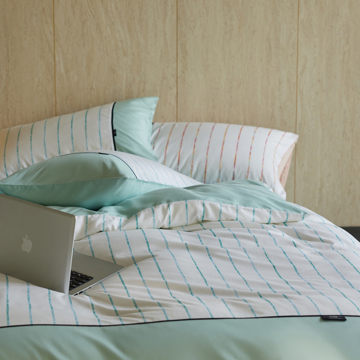 91家纺网 家纺一手货源 找家纺 安莱生活 2025新品天丝棉磨毛四件套-暖漾系列（风格二） 暖漾-蓝