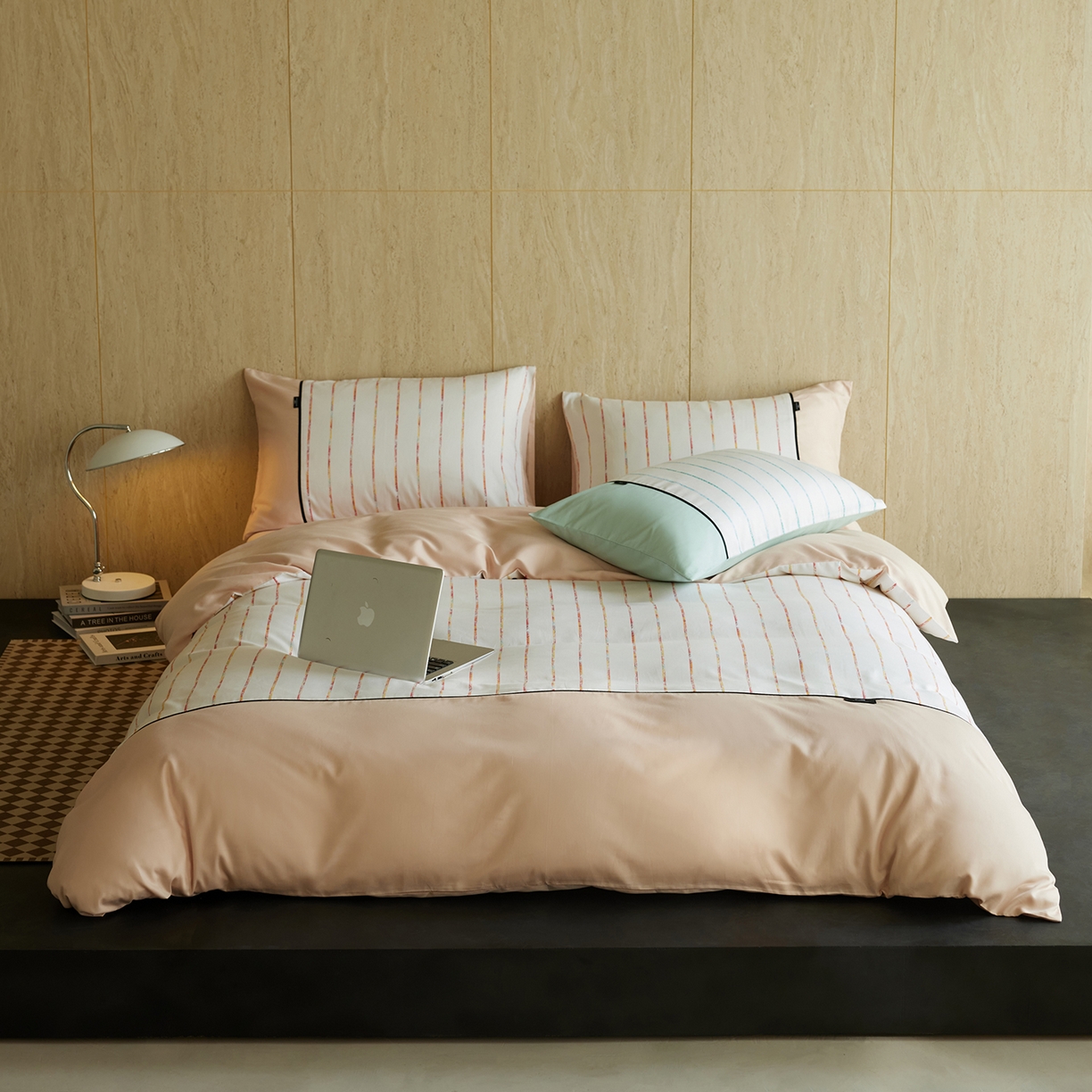 91家纺网 家纺一手货源 找家纺 （总）安莱生活 2025新款婚庆100S长绒棉纯棉四件套-金玉满堂