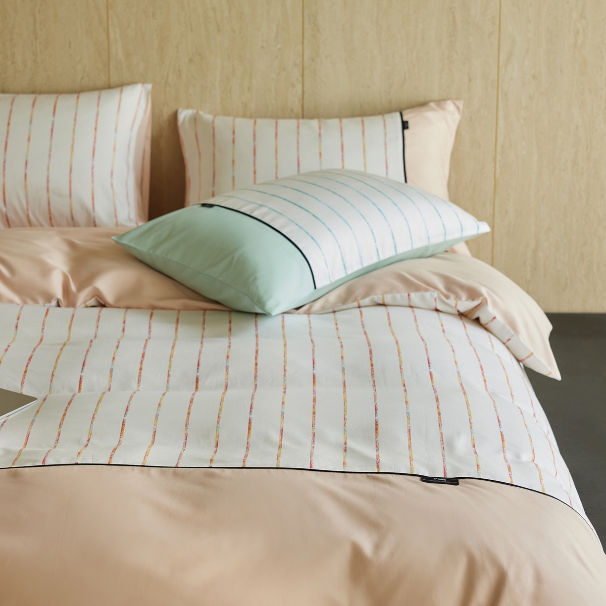 91家纺网 家纺一手货源 找家纺 安莱生活 2025新品天丝棉磨毛四件套-暖漾系列（风格二） 暖漾-粉