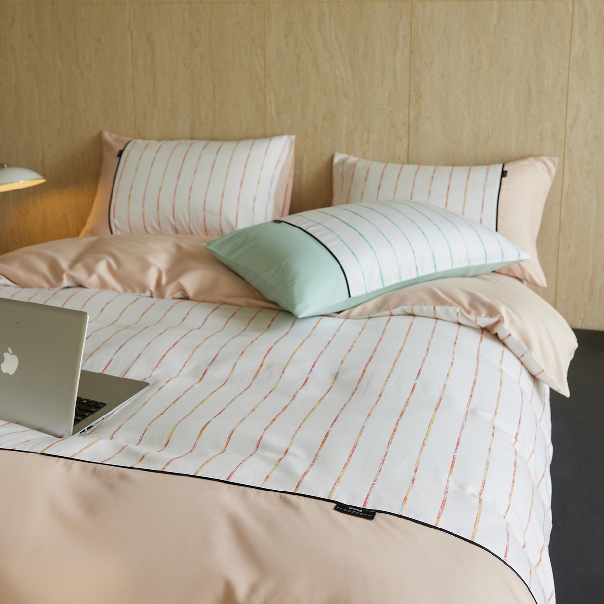 91家纺网 家纺一手货源 找家纺 安莱生活 2025新品天丝棉磨毛四件套-暖漾系列（风格二） 暖漾-粉