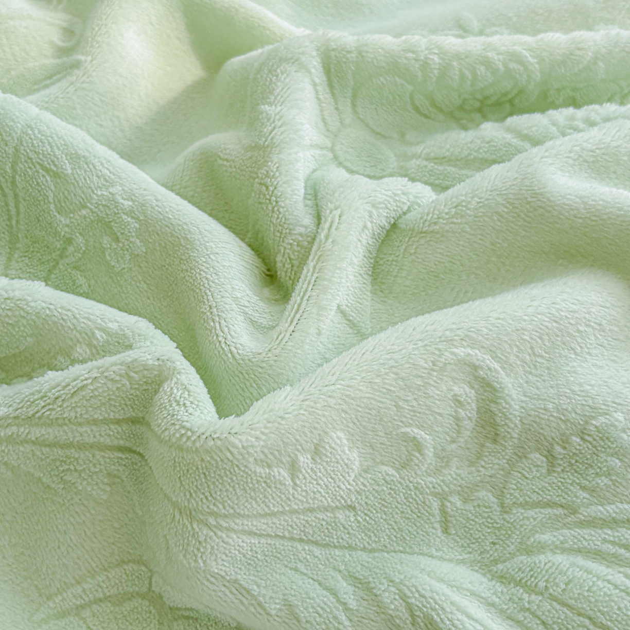 91家纺网 家纺一手货源 找家纺 锦格家纺 2024新款A类高克重牛奶绒四件套 艾洛薇【水绿】