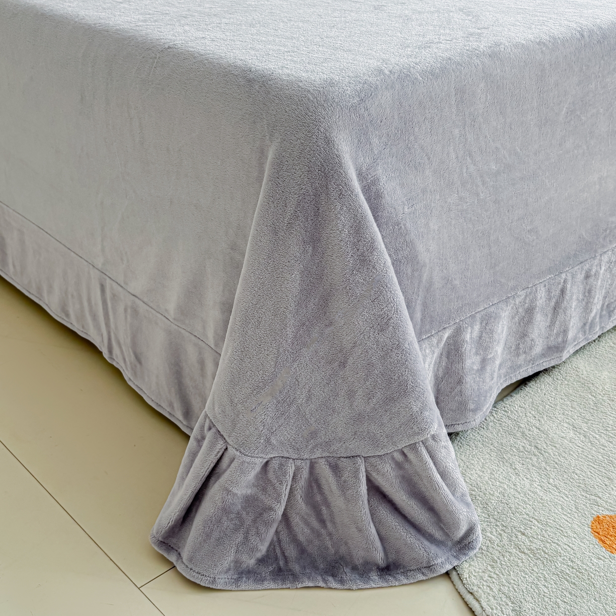 91家纺网 家纺一手货源 找家纺 锦格家纺 2024新款A类高克重牛奶绒四件套 艾洛薇【紫】