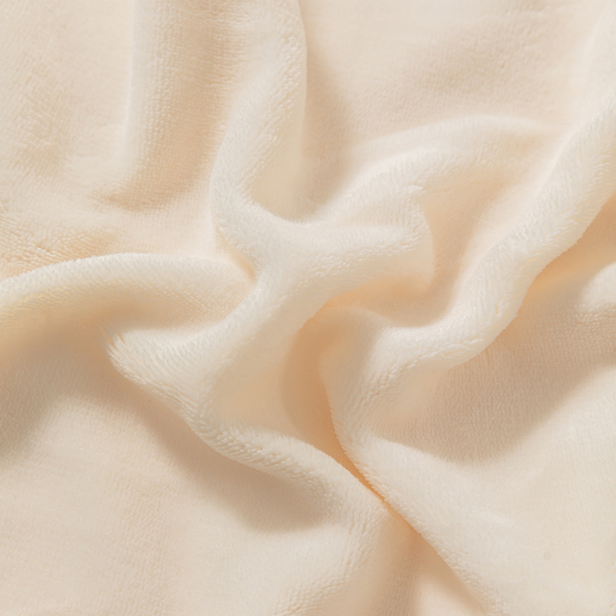 91家纺网 家纺一手货源 找家纺 吾秀家居 2025秋冬新款简约撞色边滚绳牛奶绒四件套-浅爱 浅爱-象牙白