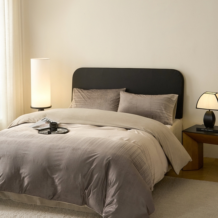 ONE TWO ONE 121 2025秋冬新款牛奶绒德芙绒宝宝绒婴儿绒短毛绒四件套床单被套 光辉岁月-咖