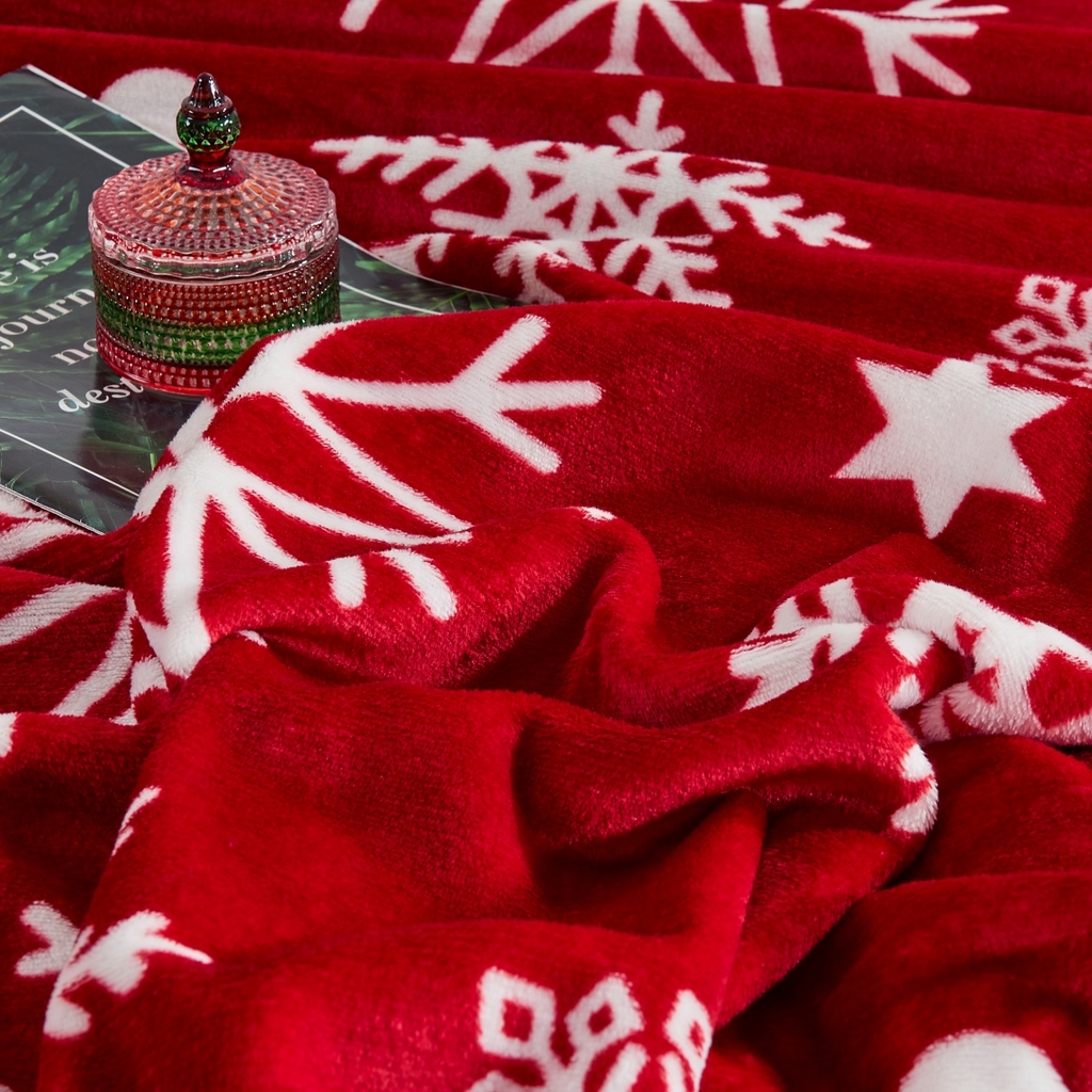 91家纺网 家纺一手货源 找家纺 （总）昊恩毛毯 2025新款跨境圣诞款亲肤毛毯被 可压缩