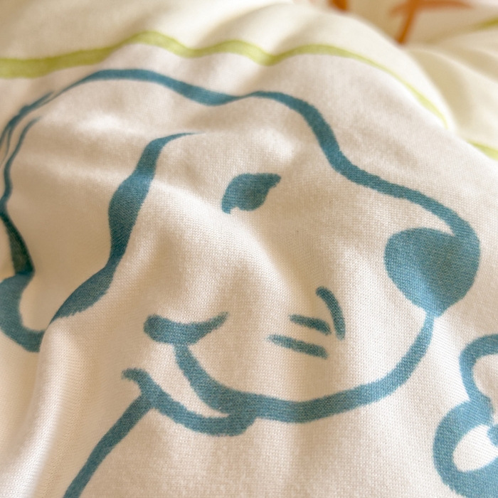 91家纺网 家纺一手货源 找家纺 米菲 2025新款针织豆豆冬被被子被芯 萌宠