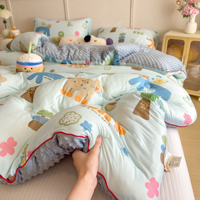 91家纺网 家纺一手货源 找家纺 （总）米菲 2025新款针织豆豆冬被被子被芯