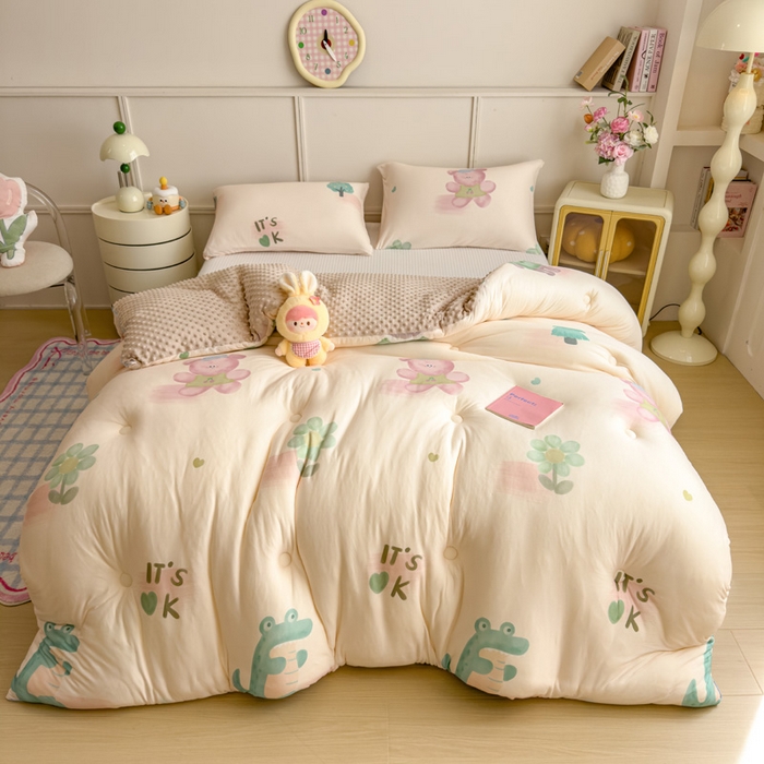 米菲 2025新款针织豆豆冬被被子被芯 小伙伴