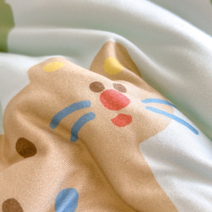 91家纺网 家纺一手货源 找家纺 米菲 2025新款针织豆豆冬被被子被芯 动物乐园