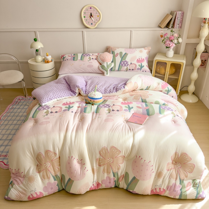 91家纺网 家纺一手货源 找家纺 （总）米菲 2025新款针织豆豆冬被被子被芯